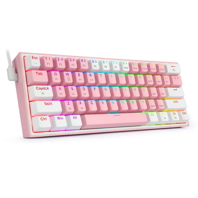 n 60% Wireless RGB Mechanical Keyboard 5.0 BT2.4 Ghz/Wired Three Modes 60% Bluetooth Keyboard Linear Red Switch for Gamer