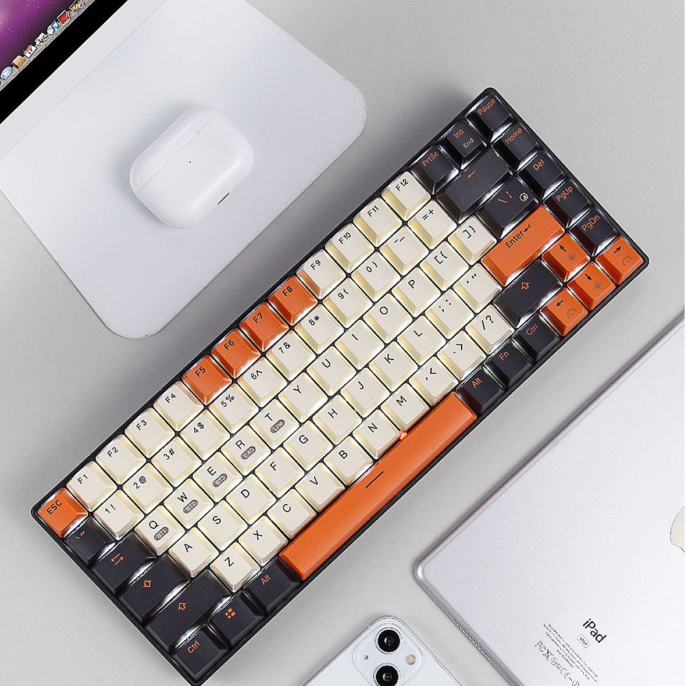 RF84 84 Keys Customized Mechanical Keyboard Three Modes PBT Keycap Outemu Switch RGB Backlight Wireless Gaming Keyboards 3000Mah
