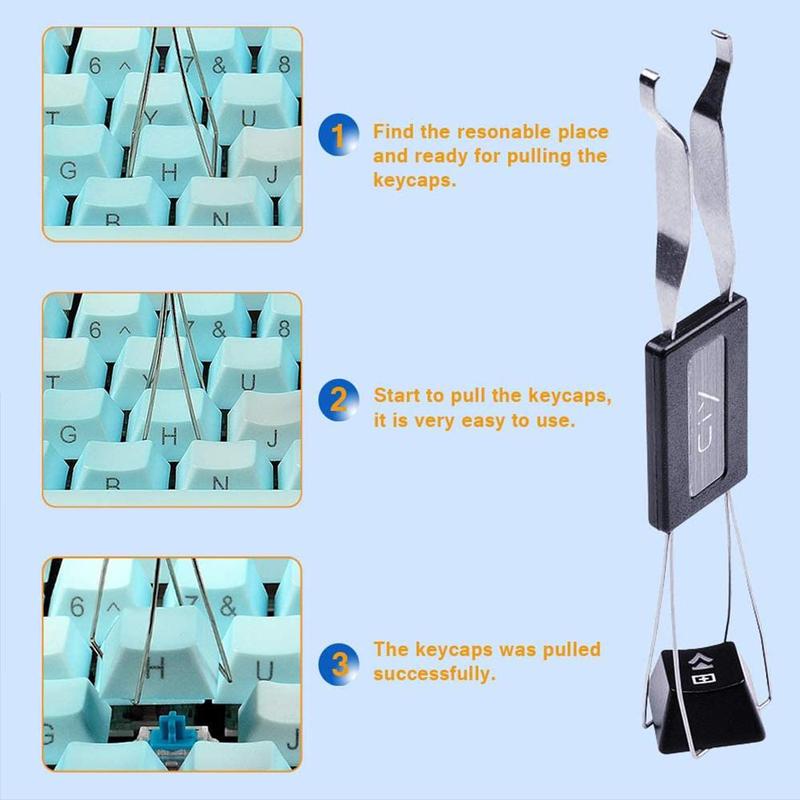 2 In 1 Mechanical Gaming Keyboard Keycap Puller Switch Puller Starter Remover Adjuster Cleaning Tool For Keyboards Accessories