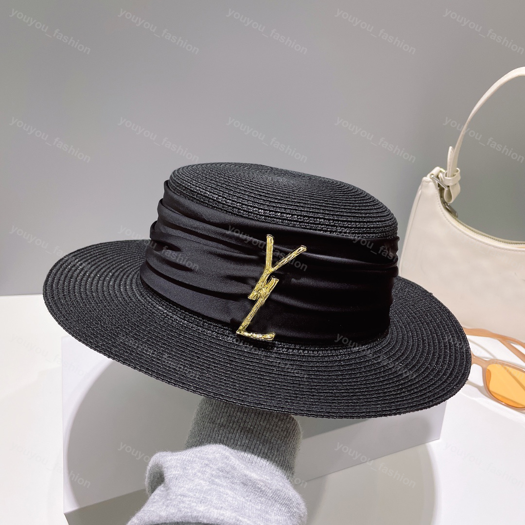 Wide Brim Hats Designer Grass Braid Bucket Hat For Woman Luxury Mens Designers Fitted Caps Y Sunhat Fitted Cap Bonnet Summer Casquette, Black
Wide Brim Hats Designer Grass Braid Bucket Hat For Woman Luxury Mens Designers Fitted Caps Y Sunhat Fitted Cap Bonnet Summer Casquette, Black