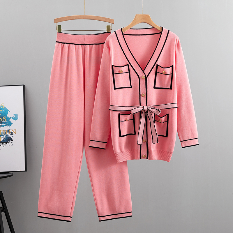 Women's Two Piece Pants Autumn Elegant Trouser Suit Pieces Outfits Office Lady Long Sleeve Coat Suits Women Casual Wide Leg Trousers Set 230310