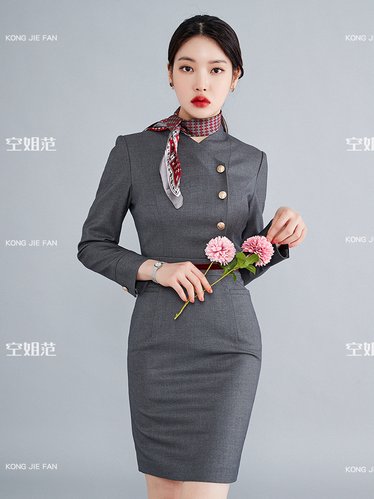 Air Stewardess Uniform Professional Dress Sales Department Front Desk Occupation Clothing Enterprise Customer Service Overalls