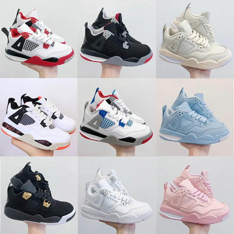 New Jumpman 4 Kids basketball shoes Bred Children Outdoor sports shoes Gym Red Chicago 4s Black cat Blue Athletic Boy Girls sneakers 26-35
New Jumpman 4 Kids basketball shoes Bred Children Outdoor sports shoes Gym Red Chicago 4s Black cat Blue Athletic Boy Girls sneakers 26-35