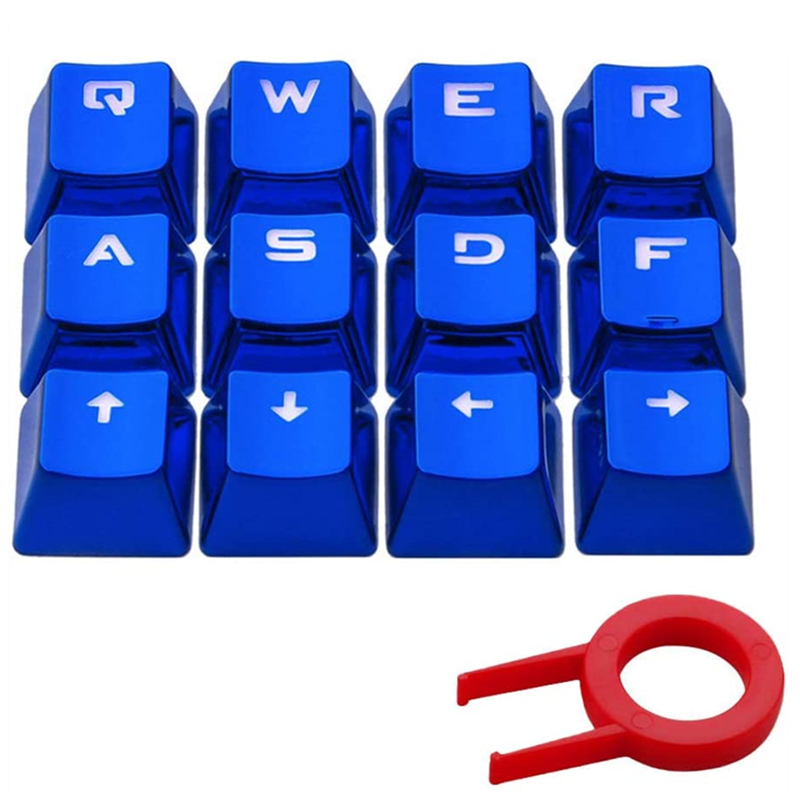 n OEM Profile Electroplated metal texture keycap Backlight Keycap For Cherry MX Mechanical Gaming Keyboard Bluse KeyCaps