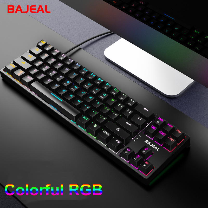 K71 USB Wired Mechanical Keyboards 71 Keys Hot Swappable RGB Gaming Keyboards Blue Switch ABS Keycaps TYPE-C Detachable Cable