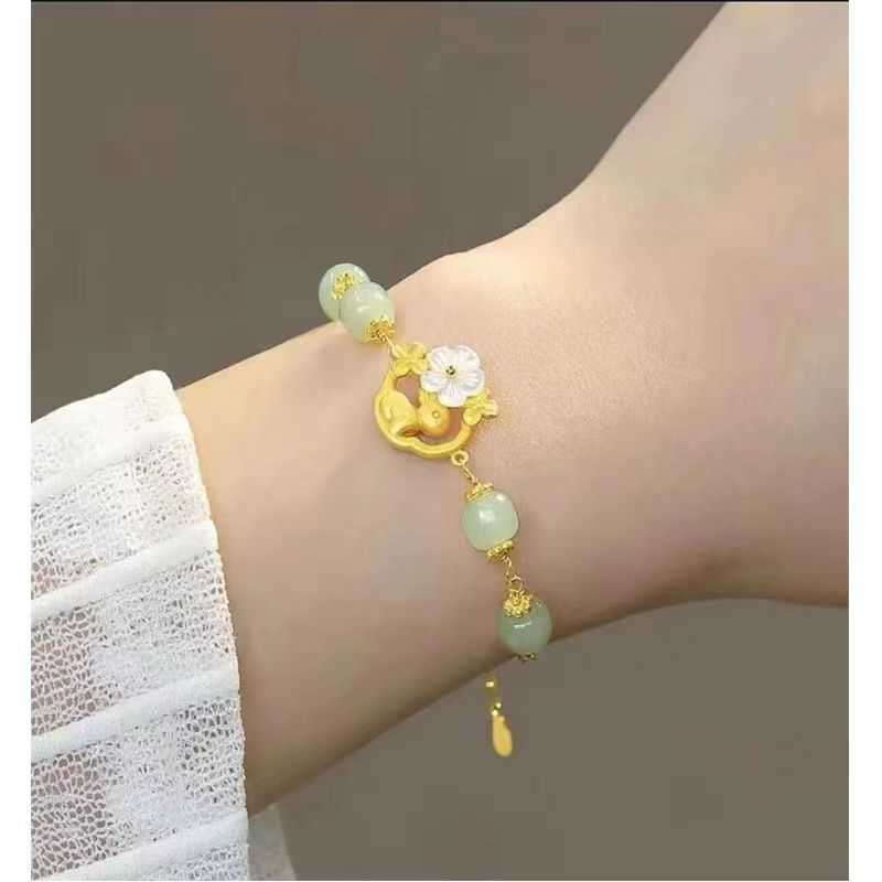 Bracelets Joy Flower Blooms, Peace Rabbit, Little Jade Rabbit Women's Fashion Versatile Bracelet, Gifts to and Girlfriends link A
Bracelets Joy Flower Blooms, Peace Rabbit, Little Jade Rabbit Women's Fashion Versatile Bracelet, Gifts to and Girlfriends link A