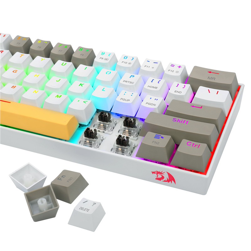 n K530 Pro Wireless RGB Mechanical Keyboard Bluetooth/2.4Ghz/Wired 3-Mode 61 Keys Hot-Swap Socket Tactile Brown Switch