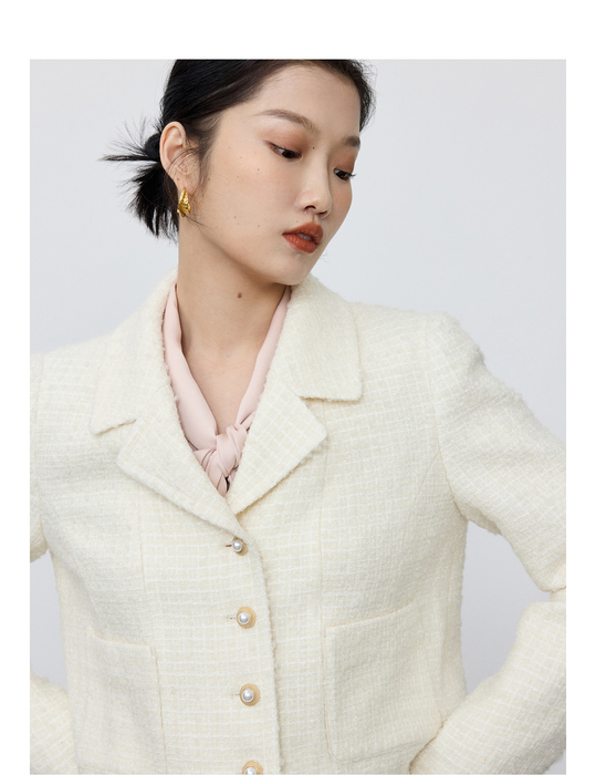 Women's Jacket's Top 2023 Spring Advanced Metal Botton Elegant Knitted Classic Lady Casual Women Coat 230310