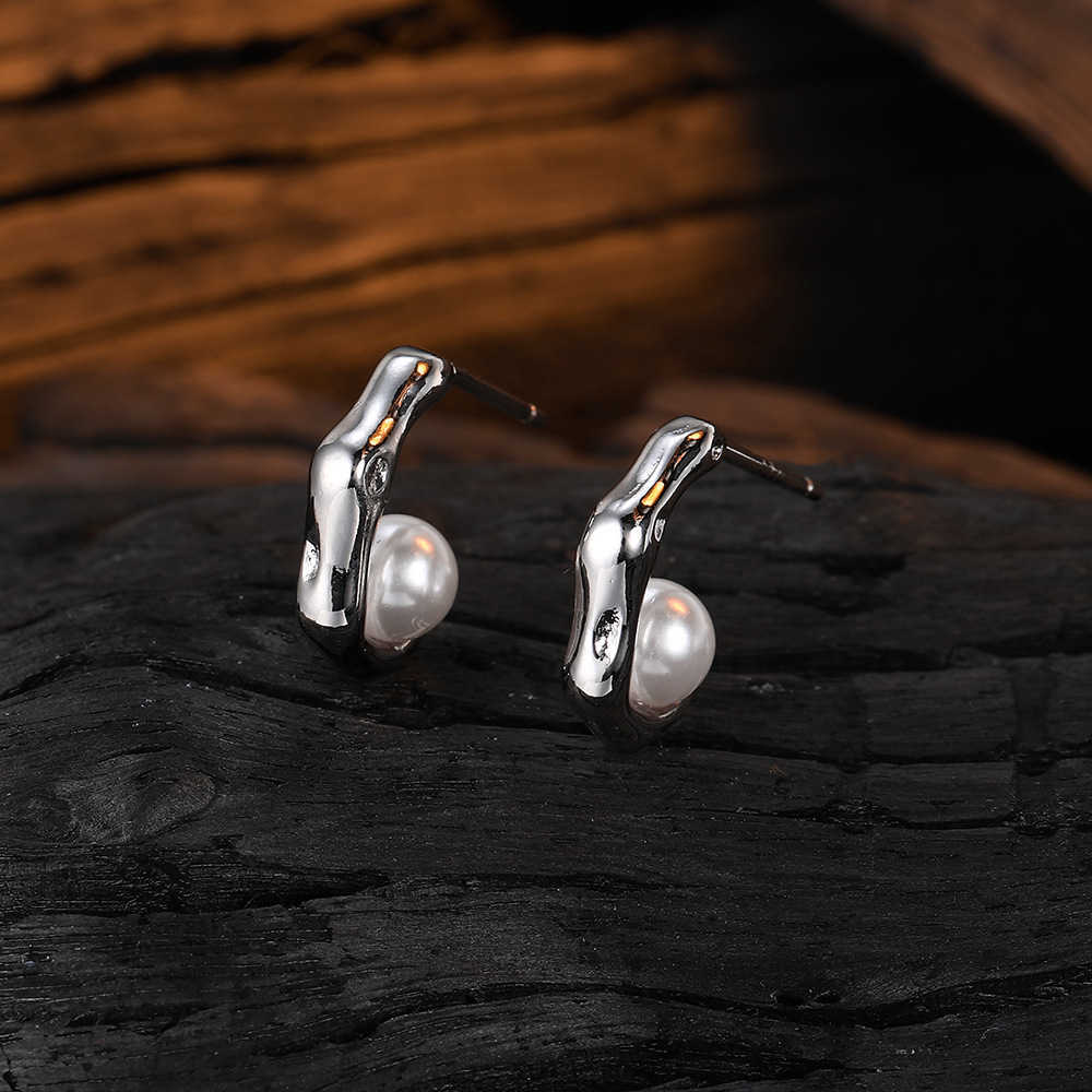 Eearings S925 Sterling silver irregular C-shaped semicircular pearl Simple and gentle, designer earrings linkA
Eearings S925 Sterling silver irregular C-shaped semicircular pearl Simple and gentle, designer earrings linkA