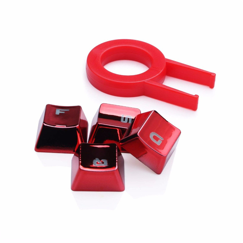 n OEM Profile Electroplated Metal Texture Keycap Backlight Keycap For Cherry MX Mechanical Gaming Keyboard Golden KeyCaps