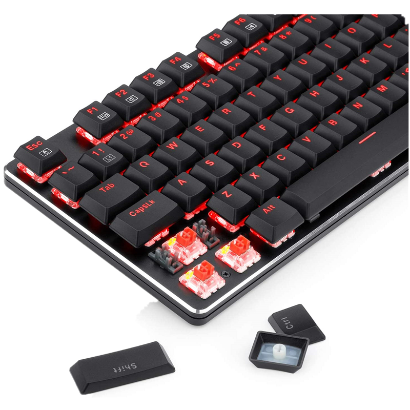 n K590 Wired/Wireless Mechanical Gaming Keyboard Compact Low Profile 87 Key Quiet Ultra-thin Computer PC Gamers Keyboard