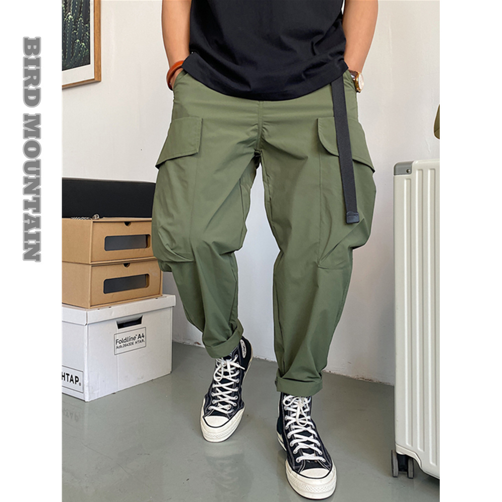Men's Pants Fashion Japanese Streetwear Casual Harem Pants Harajuku Trendyol Straight Cargo Pants Men Clothing Oversized Baggy Trousers 230311
