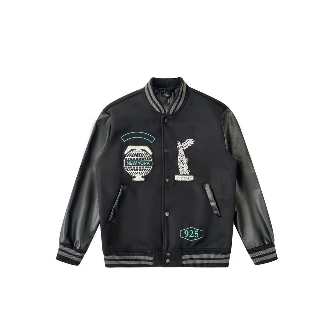 23SS Hot Men's And Women's Designer Jackets Fashion Letters Logo Embroidery Patchwork Baseball Jersey Heavy Leather Sleeve, Black
23SS Hot Men's And Women's Designer Jackets Fashion Letters Logo Embroidery Patchwork Baseball Jersey Heavy Leather Sleeve, Black
