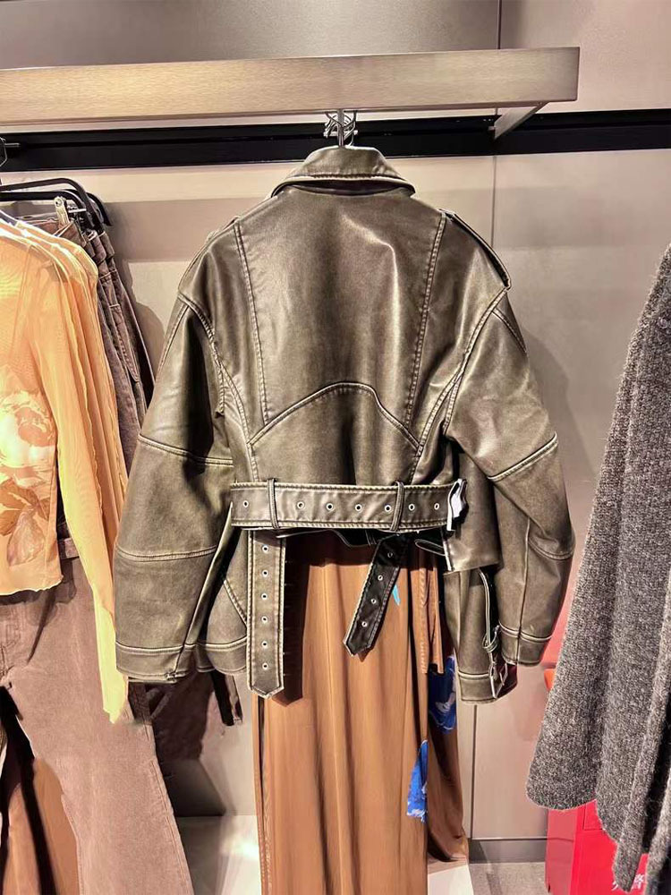 Women's Jacket 2023 Spring Fashion Faux Leather Ladies Casual Zipper Biker Coat Female Autumn Loose Couple Outwear 4341826 230310