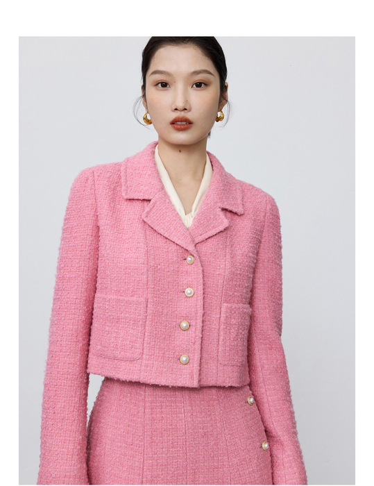 Women's Jacket's Top 2023 Spring Advanced Metal Botton Elegant Knitted Classic Lady Casual Women Coat 230310