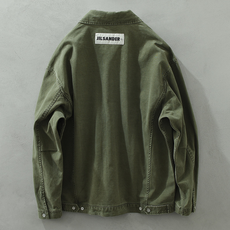 Men's Jackets Spring and Autumn 100% Cotton Men's Cargo Jacket for Men Trendy Versatile Casual Comfortable Vintage Men Clothing C2170 230311