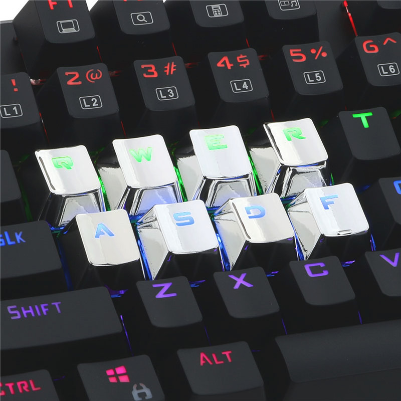 n OEM Profile Electroplated metal texture keycap Backlight Keycap For Cherry MX Mechanical Gaming Keyboard Silver KeyCaps