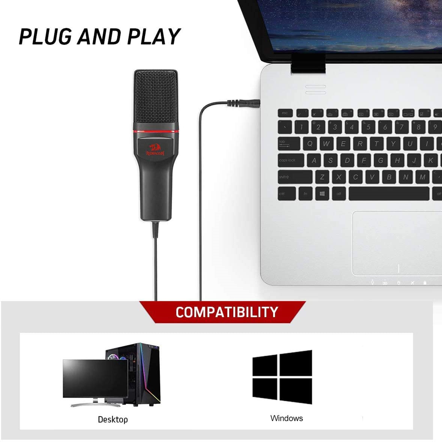 n GM100 Microhone 3.5mm XLR Pop Filter Tripod Stand Shock Mount for Gaming Streaming Recording Podcasting Broadcasting