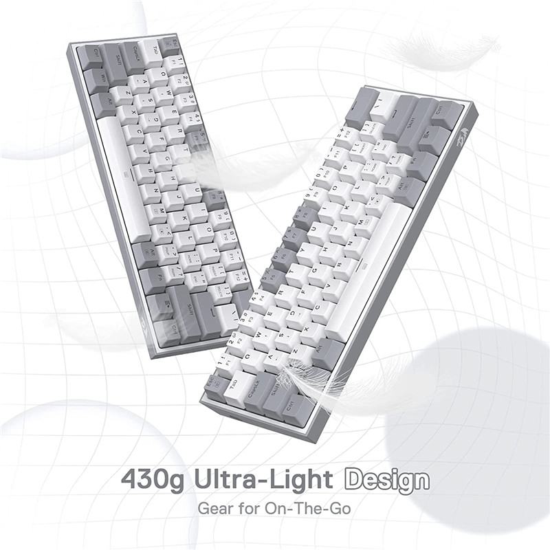 n K617 Fizz 60% Wired RGB Gaming Keyboard 61 Keys Compact Mechanical Keyboard Linear Red Switch for portable travel