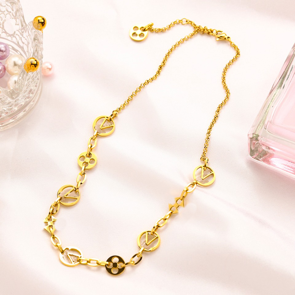2023 Fashionable Necklaces Chains 18K Gold Plated Stainless Steel Necklaces Choker Letter Pendant Statement Womens Necklace Wedding Jewelry Accessories
2023 Fashionable Necklaces Chains 18K Gold Plated Stainless Steel Necklaces Choker Letter Pendant Statement Womens Necklace Wedding Jewelry Accessories