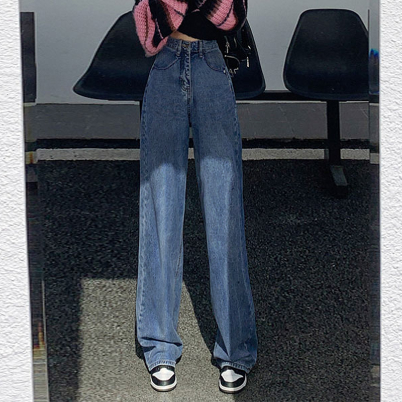 Women's Jeans Vintage Clothes Streetwear Denim Straight Leg Jeans Korean Fashion Women Woman High Waist Women's Pants Baggy Y2k Clothing 230