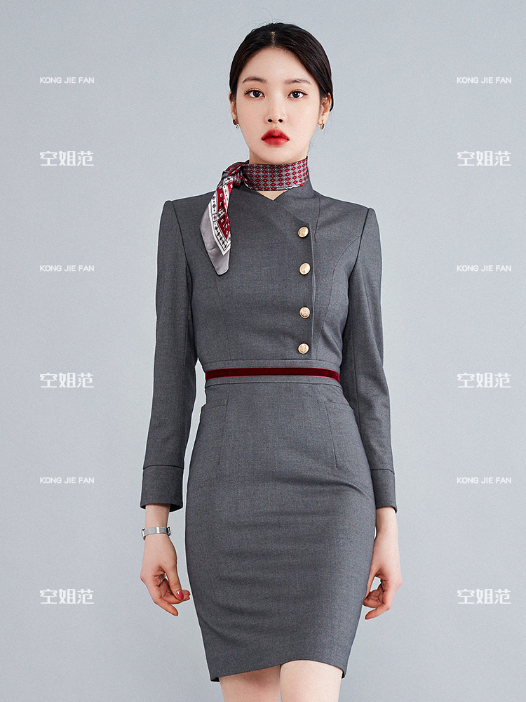 Air Stewardess Uniform Professional Dress Sales Department Front Desk Occupation Clothing Enterprise Customer Service Overalls