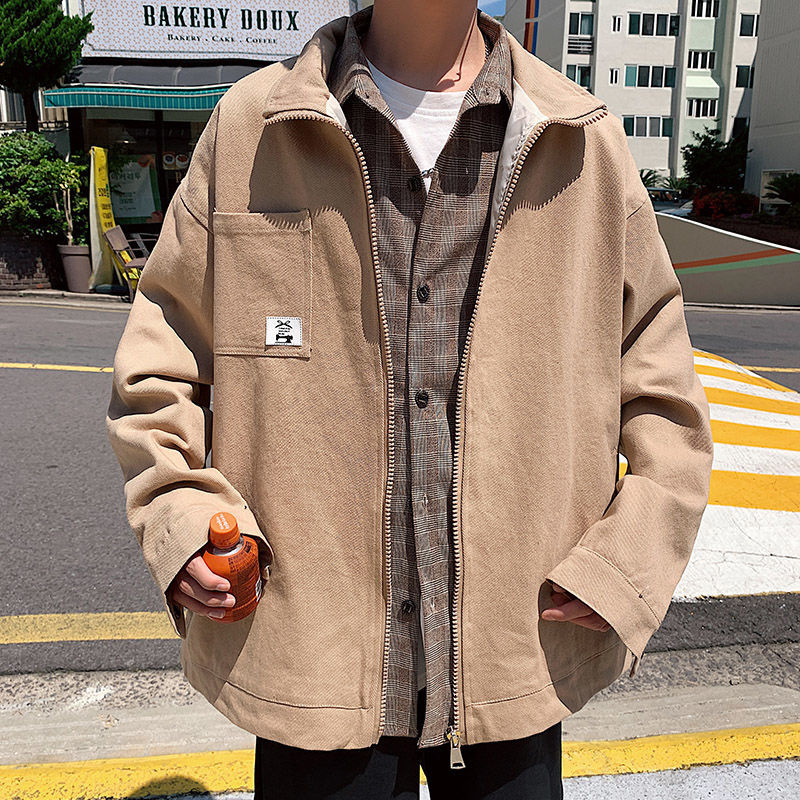 Men's Jackets Hybskr High Street Army Green Men Jackets Harajuku Casual Zipper Man Outerwear Coats Fashion Male Hip Hop Loose Coats 230311