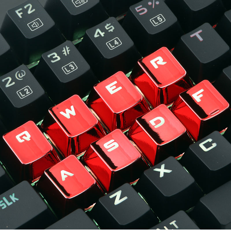 n OEM Profile Electroplated Metal Texture Keycap Backlight Keycap For Cherry MX Mechanical Gaming Keyboard Golden KeyCaps