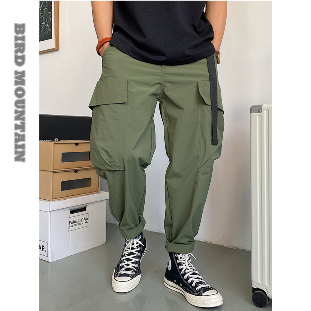 Men's Pants Fashion Japanese Streetwear Casual Harem Pants Harajuku Trendyol Straight Cargo Pants Men Clothing Oversized Baggy Trousers 230311