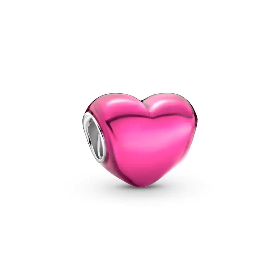 925 Sterling Silver foaming heart charm bead necklace charm i suitable for diy women bracelet diy fashion jewelry free shipping