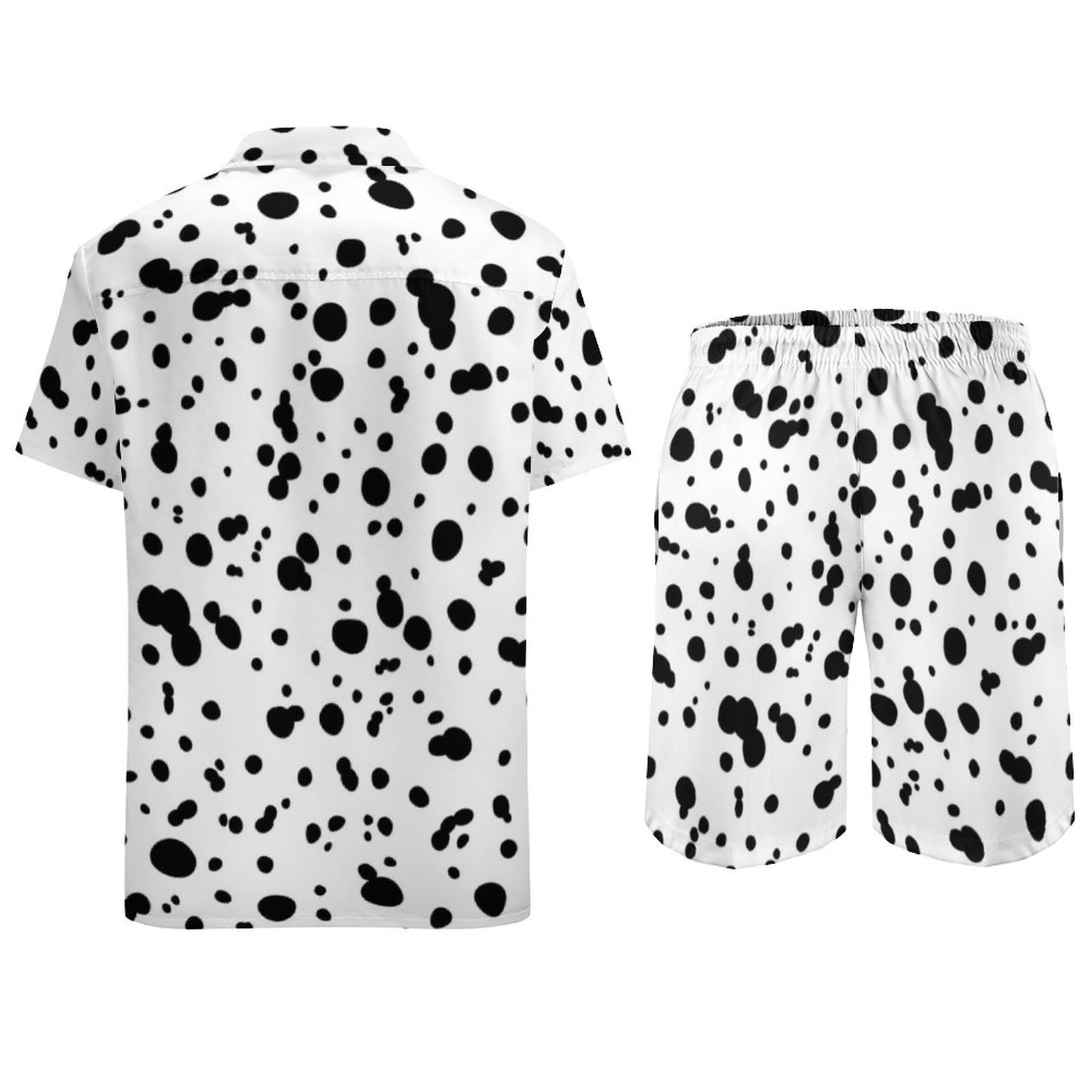 Men's Tracksuits Dalmatian Spot Men Sets Animal Dots Print Casual Shorts Beach Shirt Set Summer Retro Suit ShortSleeve Plus Size 230311