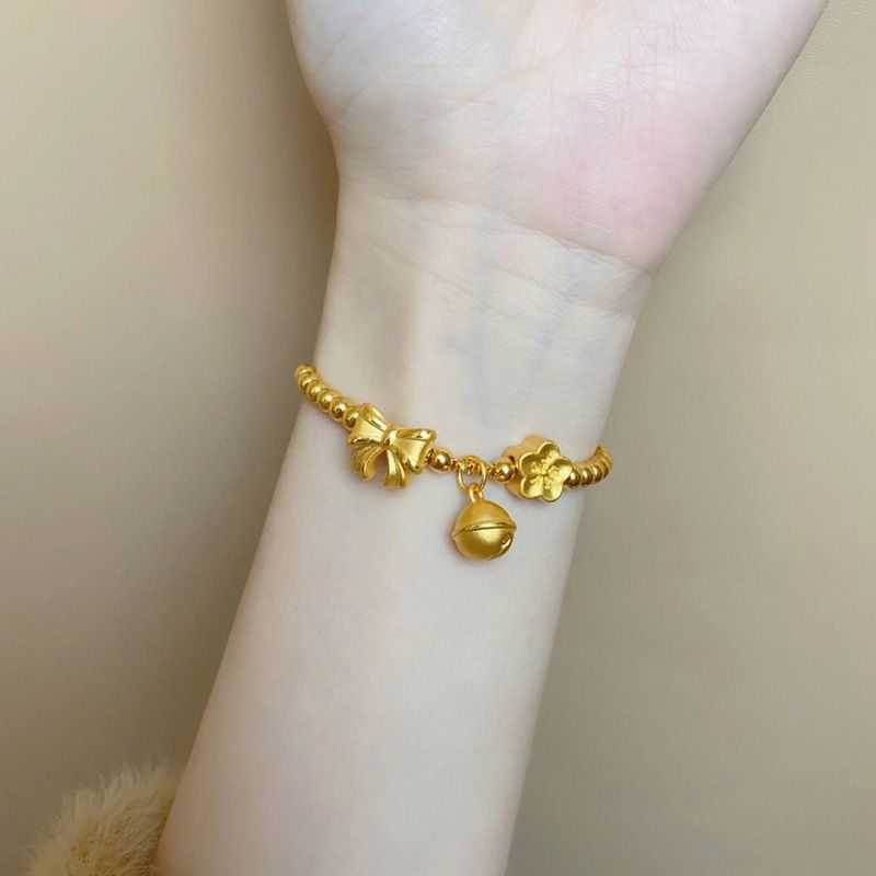 Bracelets Golden Bowknot Bracelet Women's 2023 New Peach Blossom Bells Full Circle Gold Beads Hand String Gifts to Girlfriend link A
Bracelets Golden Bowknot Bracelet Women's 2023 New Peach Blossom Bells Full Circle Gold Beads Hand String Gifts to Girlfriend link A