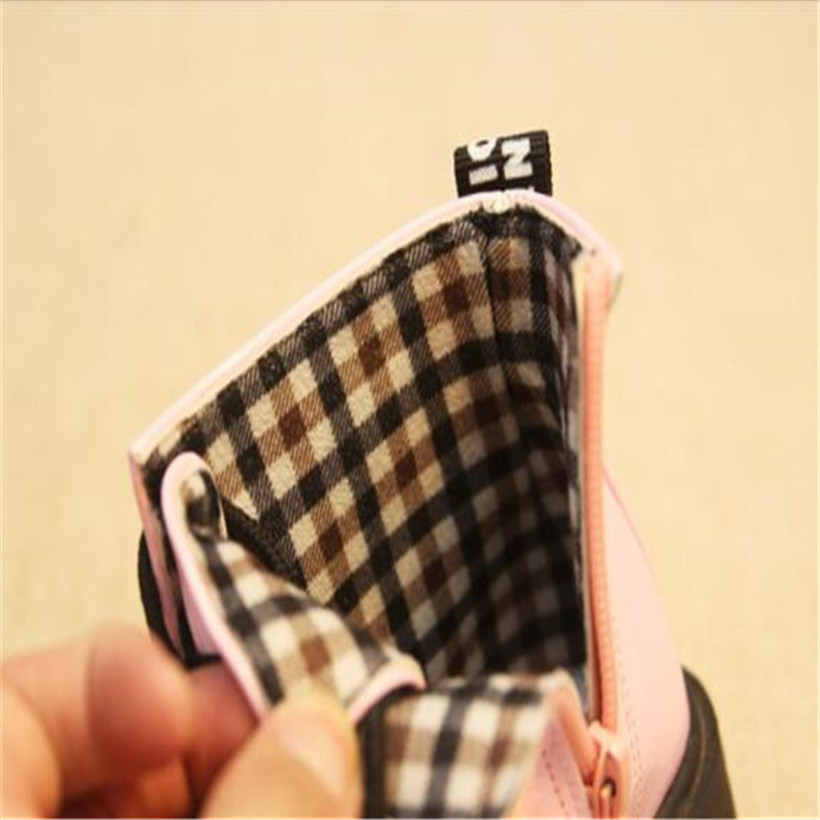 Autumn Winter Children Martin Boot patent Leather Boy Girls Snow Boots Toddler Baby Non-slip Sneakers Kids Athletic Shoes