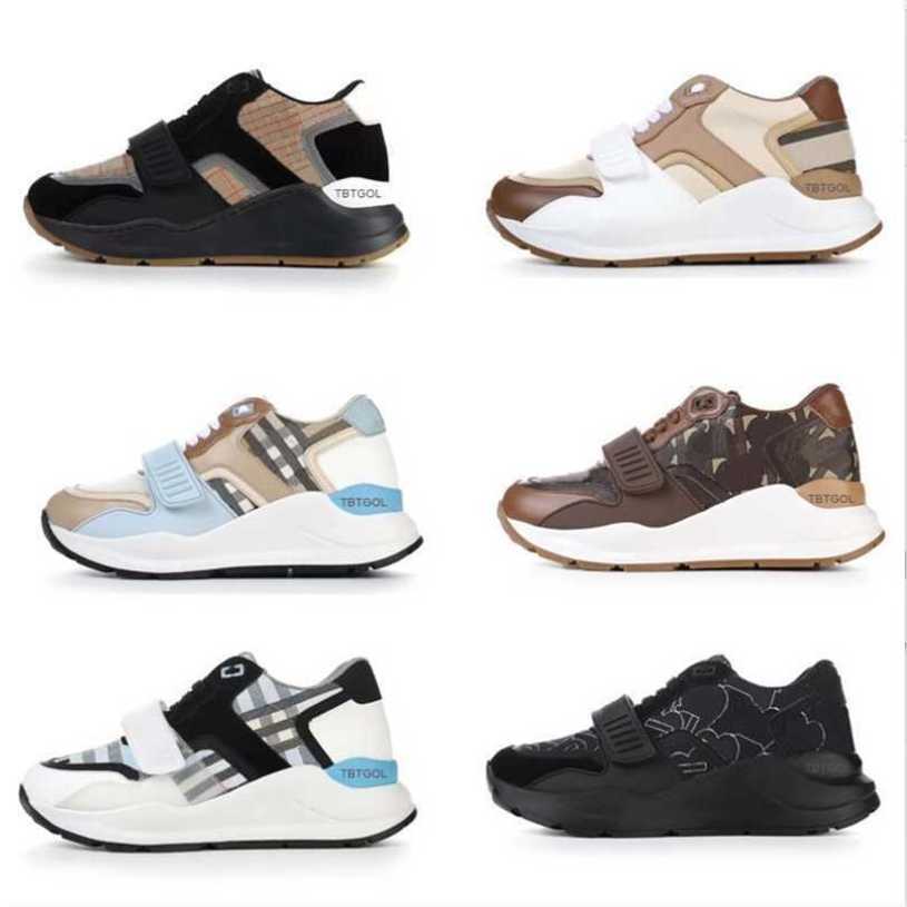 Men Designer Shoes Vintage Check Sneakers Men Women Hool Loop Platform Sneaker Suede Leather Trainers Black White Mesh Runner Shoes NO281 RWKR