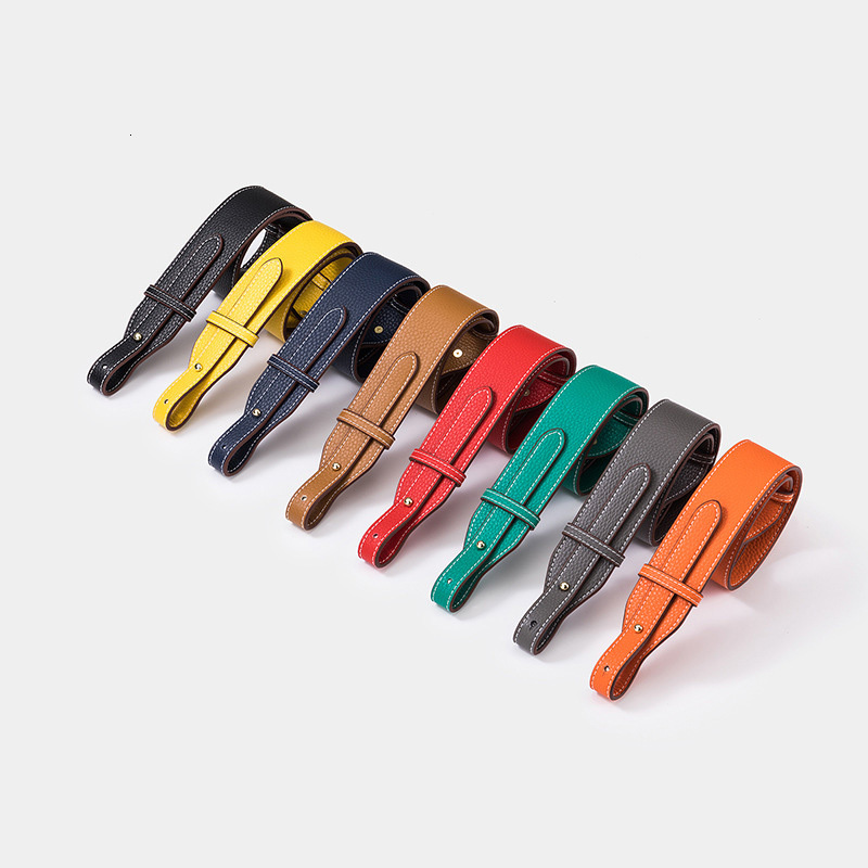 Bag Parts Accessories TINBERON Handbag Accessories Bag Strap Belt Women Bag With Short Handles Leather No Hook Shoulder Strap Orange Bucket Bag Part 2