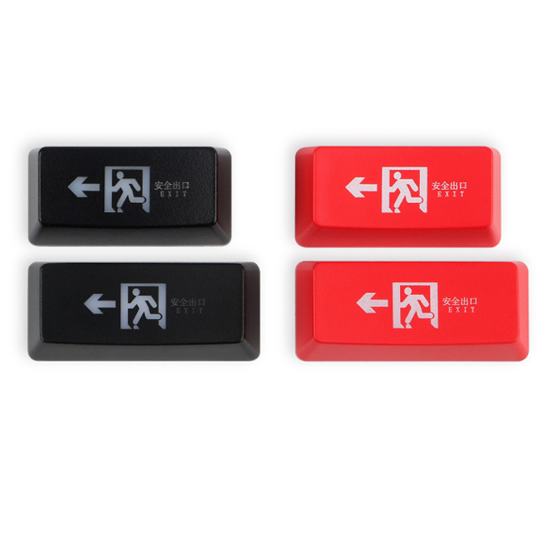 OEM Profile Personality KeyCaps Safe Exit Backspace Key Enter Key Light Transparent KeyCap for Mechanical Keyboard MX Switch
