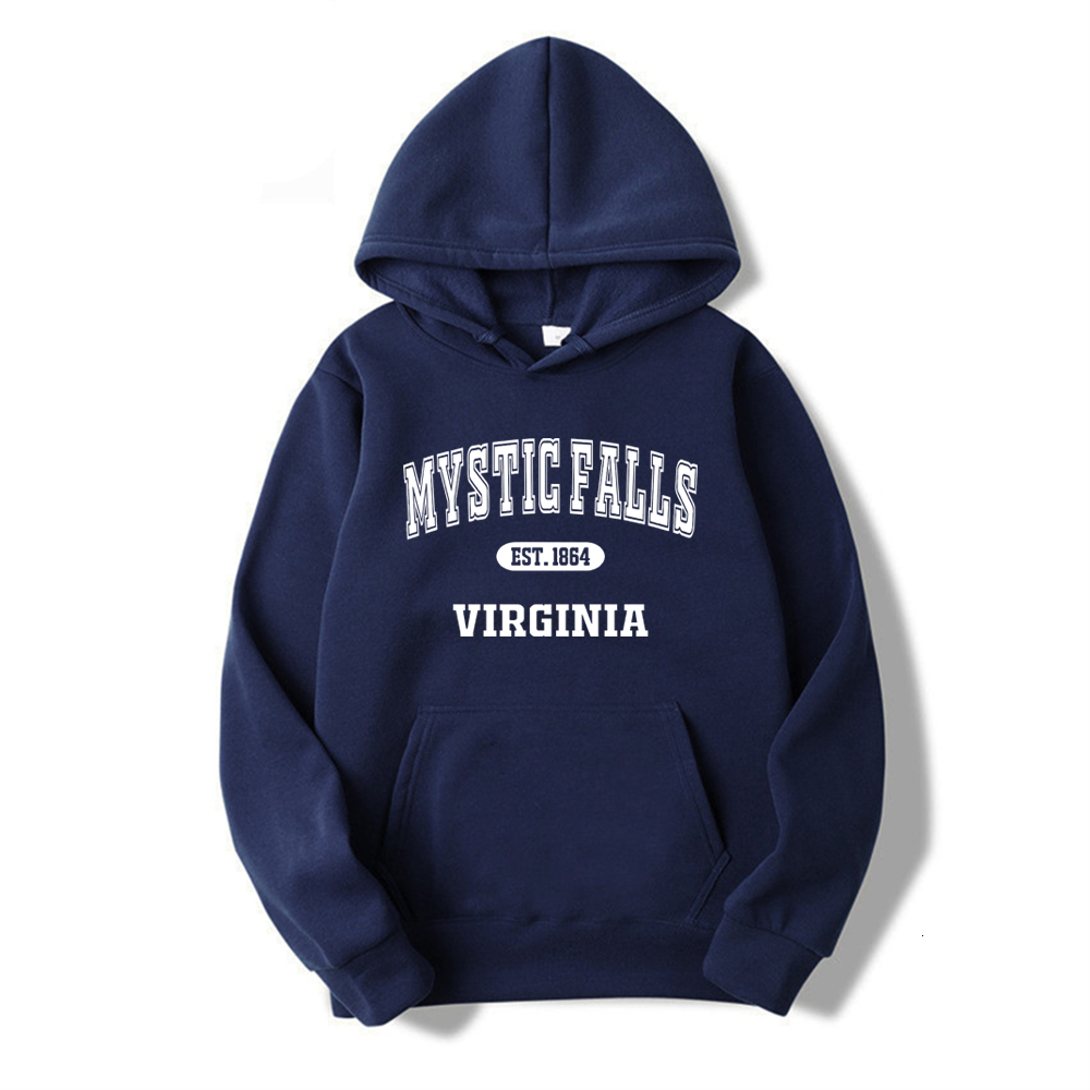 Women's Hoodies Sweatshirts Mystic Falls Hoodie TVD Diaries Hooded Sweatshirt Women Men Long Sleeve Pullovers Unisex Streetwear Casual Tops 23031