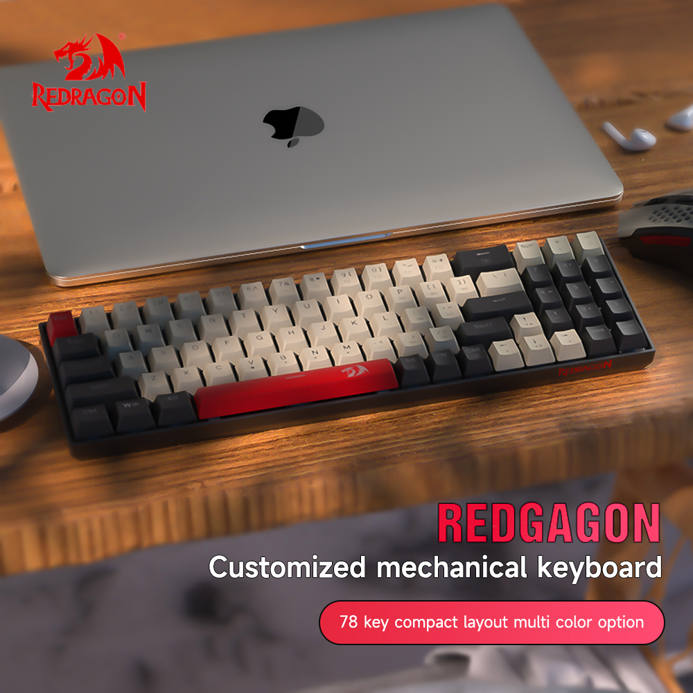 n k688 Gaming Mechanical Keyboard Blue Backlit 78 Keys Swith Anti-Dust Proof Switches Hot Swappable Ergonomic for PC Game