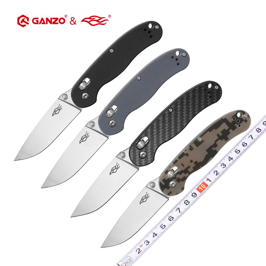 

Firebird FBknife Ganzo FB727S 440C blade G10 or carbon fiber handle folding knife outdoor tactical camping EDC tool Hunting Pocket287G