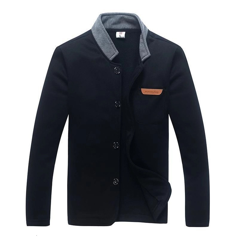 Men's Jackets Leather Label Casual Jacket Men's Cardigan Men's Simple Coat Fashion Stand Collar Slim Jacket 230311