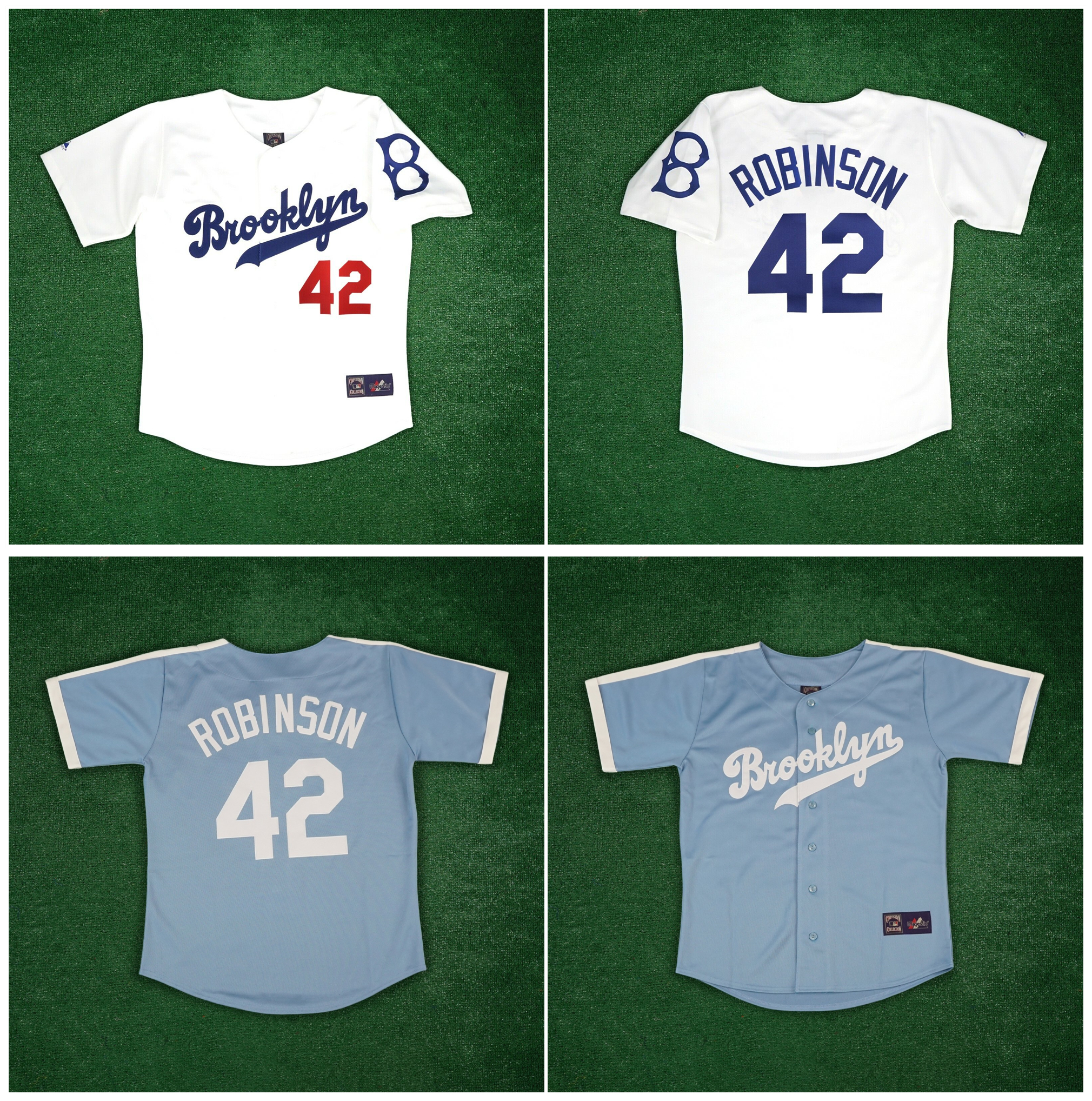 Jackie Robinson Brooklyn Baseball Jersey Dodgers Men's Home White Light Blue Cooperstown Jersey w/ Patch Size S-4XL, As pic
Jackie Robinson Brooklyn Baseball Jersey Dodgers Men's Home White Light Blue Cooperstown Jersey w/ Patch Size S-4XL, As pic