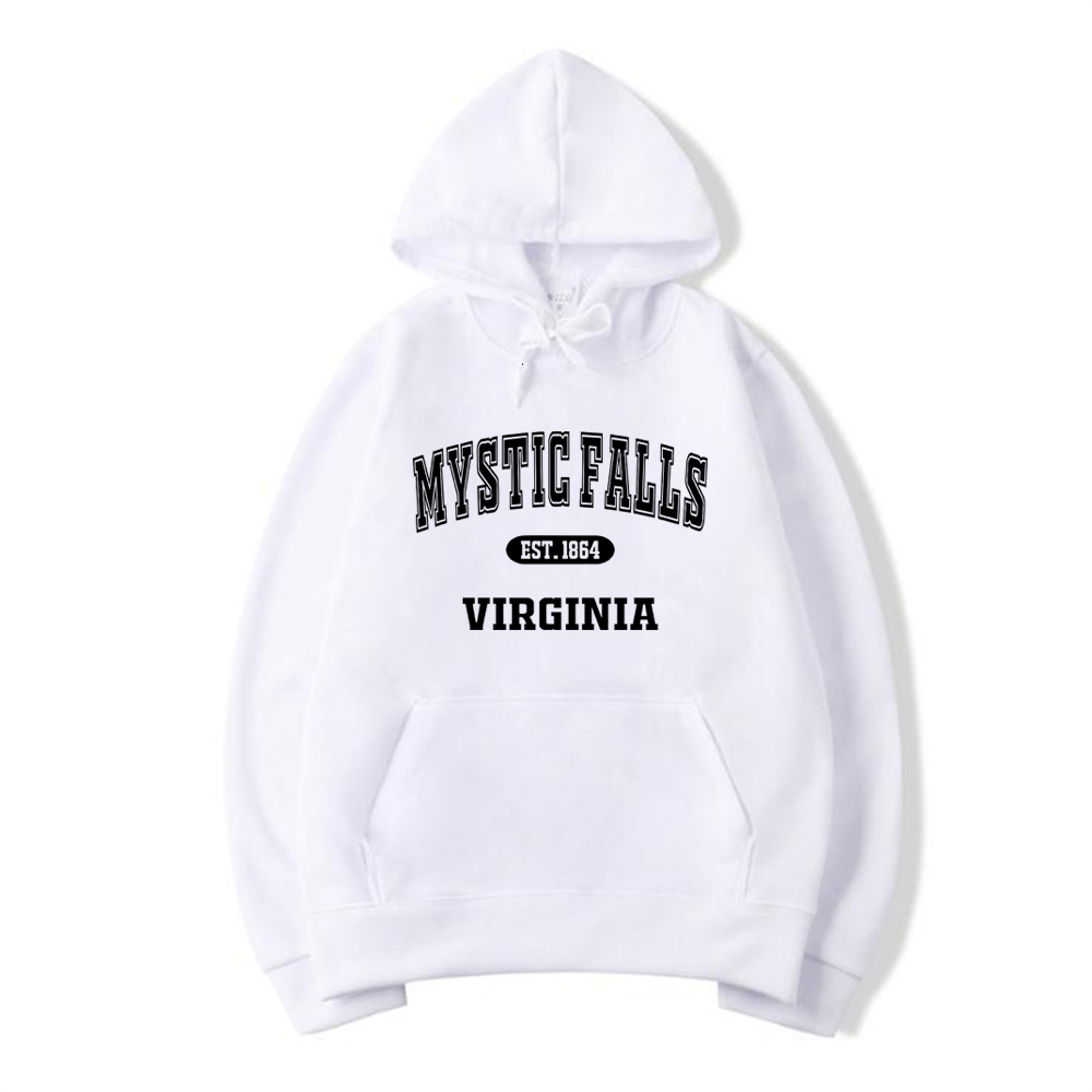 Women's Hoodies Sweatshirts Mystic Falls Hoodie TVD Diaries Hooded Sweatshirt Women Men Long Sleeve Pullovers Unisex Streetwear Casual Tops 23031