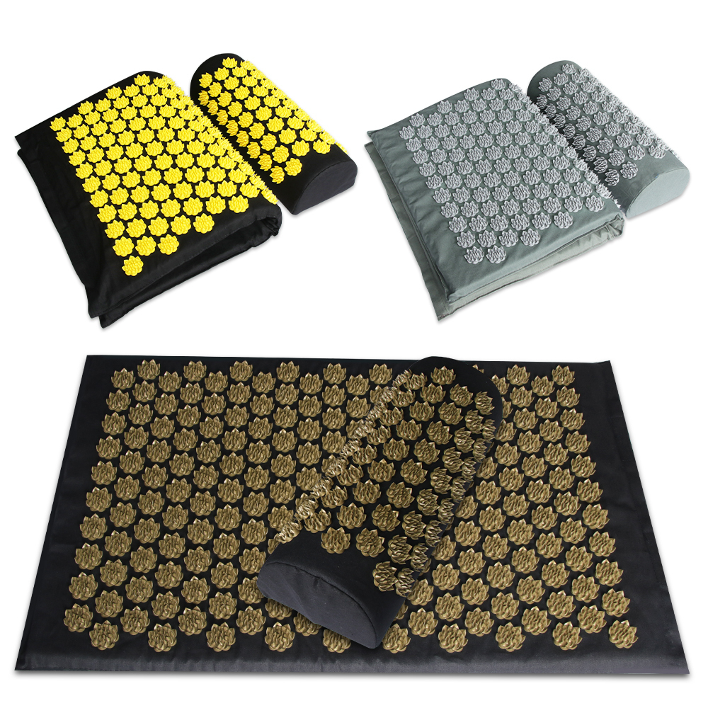 Back Massager Pranamat Eco Lotus Spike Mat Acupuncture Massage Cushion Kuznetsov's Applicator for Neck Foot Back Yoga Acupressure Massage Mat 230