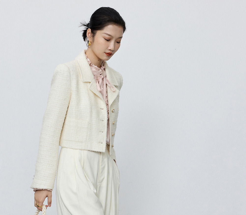 Women's Jacket's Top 2023 Spring Advanced Metal Botton Elegant Knitted Classic Lady Casual Women Coat 230310
