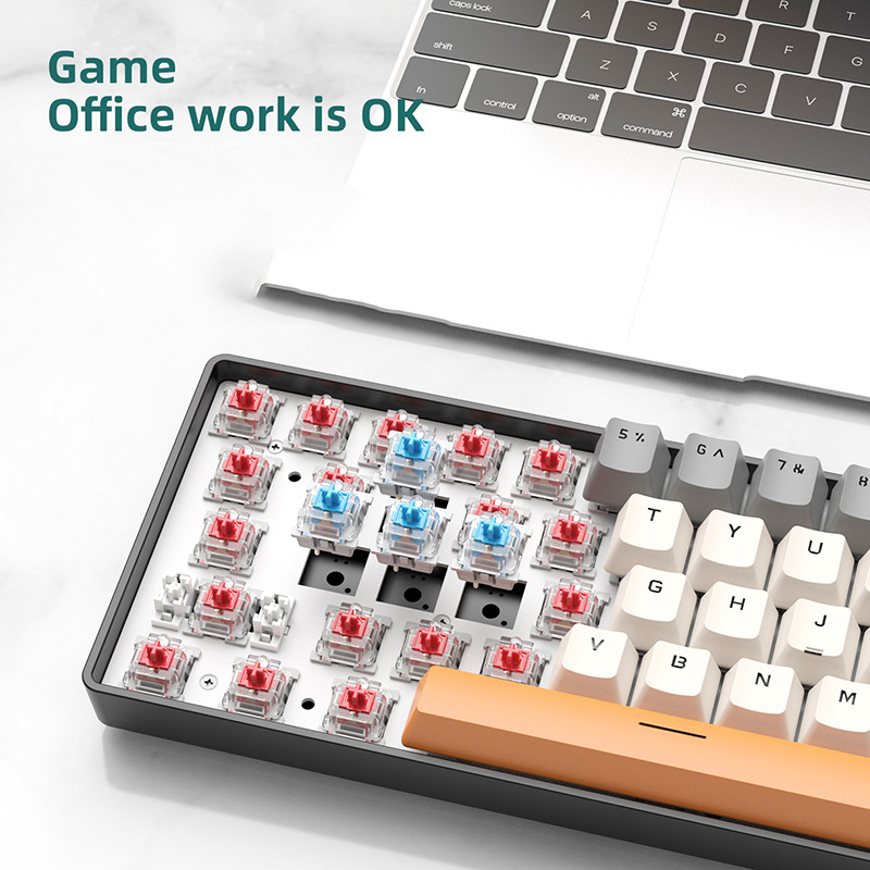 T8 68 Keys RGB Mini Gaming Mechanical Keyboard Macro Programming 60% Wired Mechanical Gaming Keyboards For Computer Laptop Gamer
