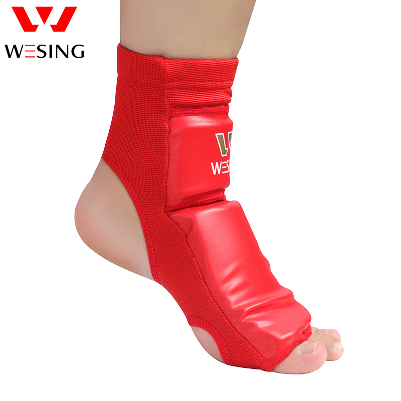 Ankle Support Wesing PU Leather Instep Guard Feet Protector with Large Size for Wushu Sanda Muay Thai Training Boxing training 230311