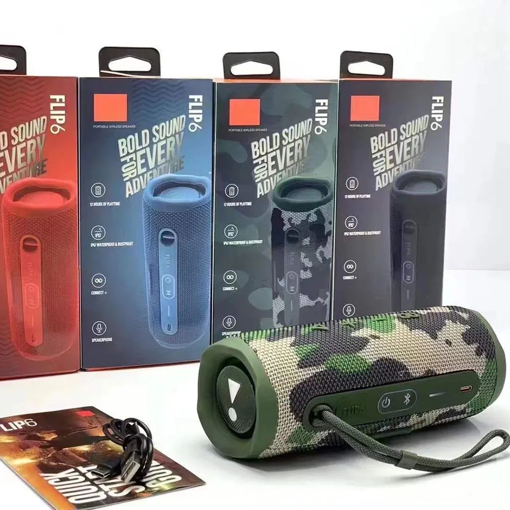 Flip 6 Have logo Wireless Bluetooth Speaker Portable Outdoor Sports Audio Double Horn Speakers with Retail Box
Flip 6 Have logo Wireless Bluetooth Speaker Portable Outdoor Sports Audio Double Horn Speakers with Retail Box