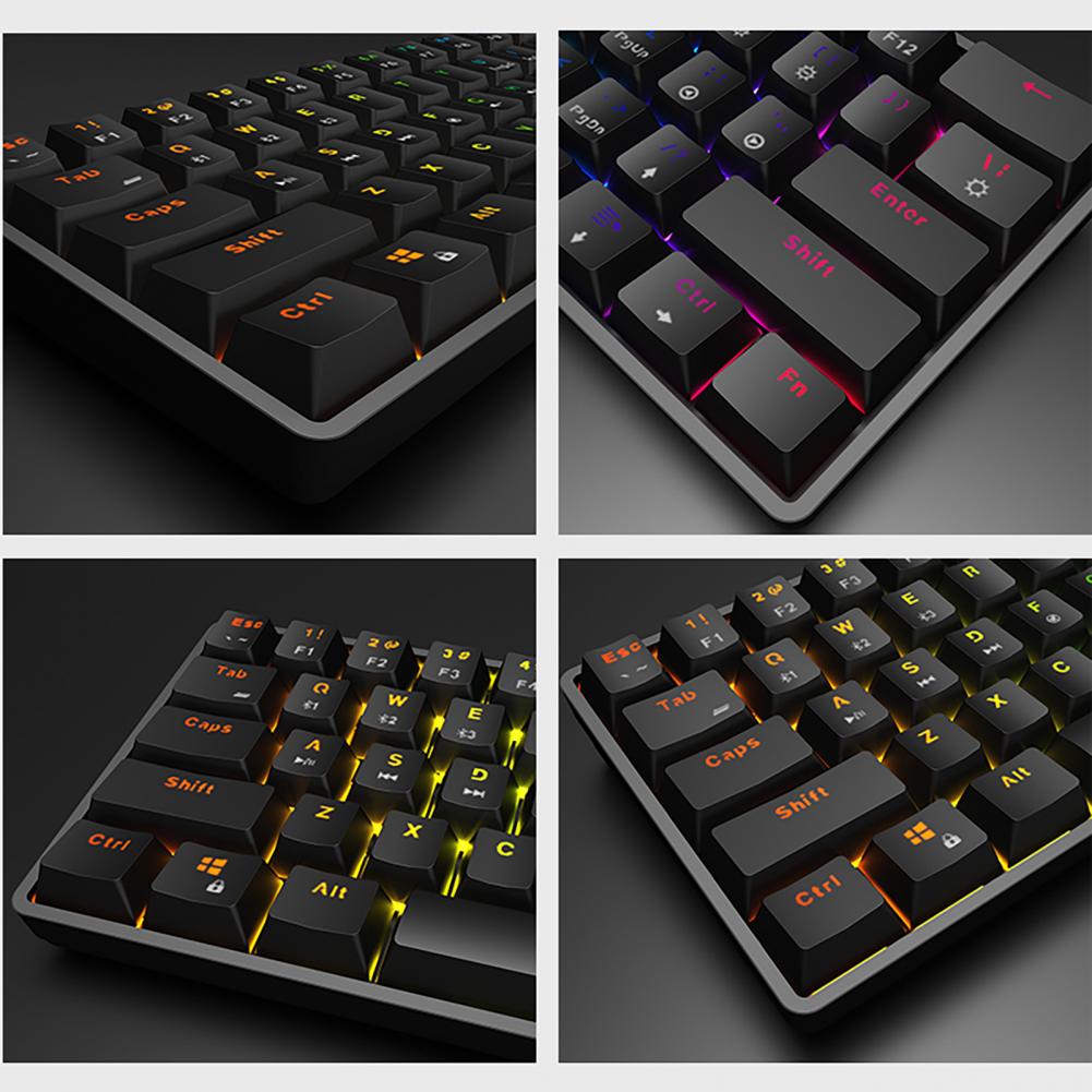 K28 Double Model Mini Gaming Mechanical Keyboard 61 Keys RGB Hot Swap Type-C Wired BT5.0 Wireles Keyboards For Laptop PC Tablet