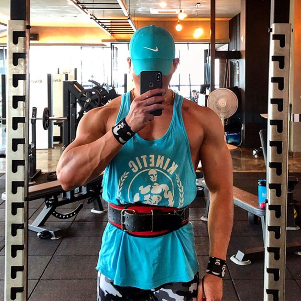Men s Tank Tops Gym Sleeveless Shirt Men Bodybuilding Fitness Workout Cotton Print Singlet Stringer Undershirt Male Casual Summer Vest 230311