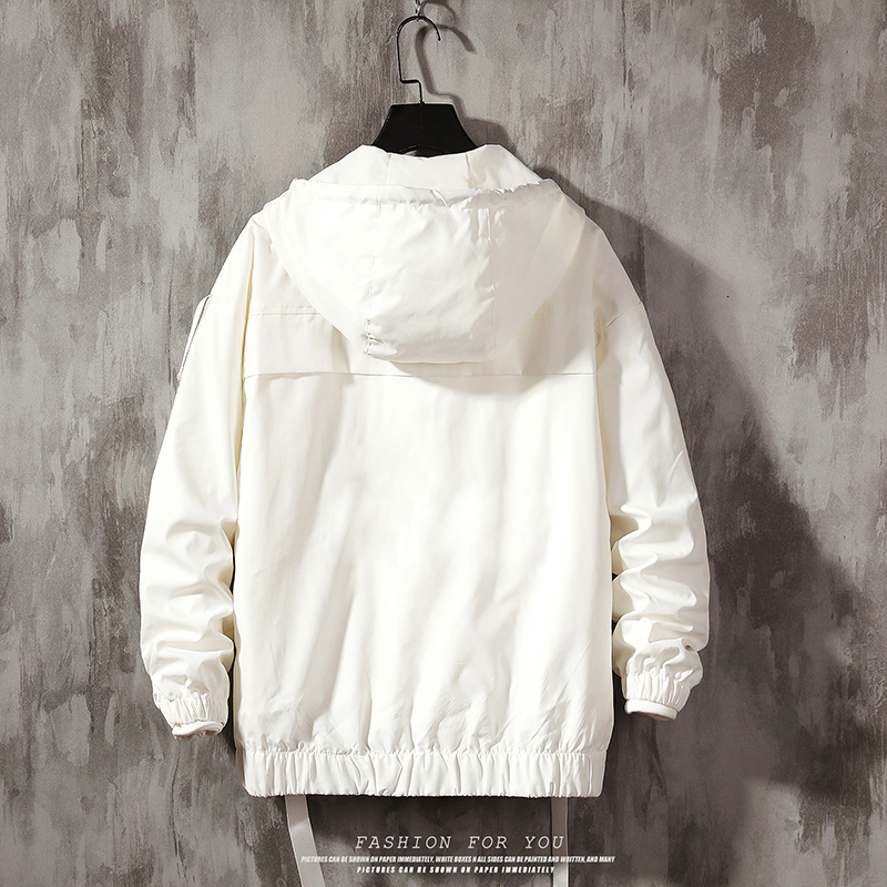 Men's Jackets Drop Men Streetwear Hip Hop Bomber Jacket Man Harajuku Ribbons Pockets Windbreaker Korean Style Fashions Clothing 230311